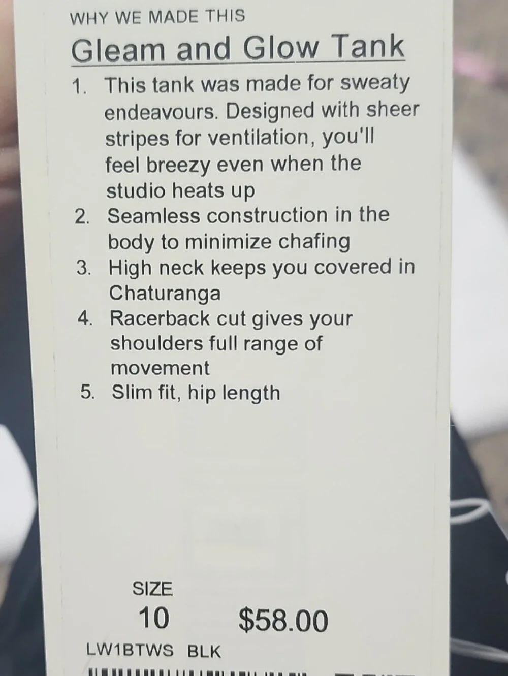 Lululemon Gleam And Glow Black Alchemy Tank New With Tags